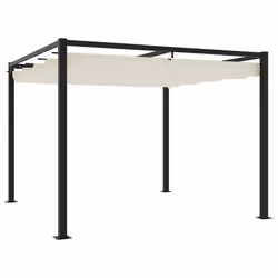 vidaXL Gazebo Outdoor Party Tent Pavilion Marquee Canopy Garden Sunshade Steel - cream