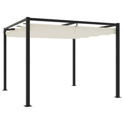 vidaXL Gazebo Outdoor Party Tent Pavilion Marquee Canopy Garden Sunshade Steel - cream