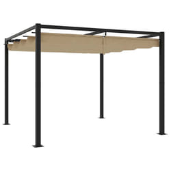 vidaXL Gazebo Outdoor Party Tent Pavilion Marquee Canopy Garden Sunshade Steel - taupe