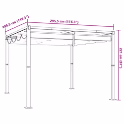 vidaXL Gazebo Outdoor Party Tent Pavilion Marquee Canopy Garden Sunshade Steel - taupe