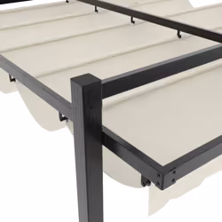 vidaXL Garden Gazebo with Retractable Roof Party Tent Patio Canopy Aluminium - cream - Additional view 6
