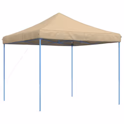 vidaXL Foldable Tent Canopy Patio Pavilion Gazebo Pop up Tent Marquee Canopy - beige, without sidewall