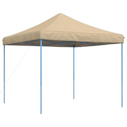vidaXL Foldable Tent Canopy Patio Pavilion Gazebo Pop up Tent Marquee Canopy - beige, without sidewall