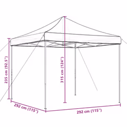 vidaXL Foldable Tent Canopy Patio Pavilion Gazebo Pop up Tent Marquee Canopy - Without sidewall - Additional view 8