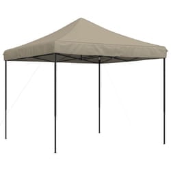 vidaXL Foldable Tent Canopy Patio Pavilion Gazebo Pop up Tent Marquee Canopy - taupe, without sidewall
