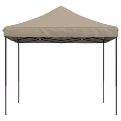 vidaXL Foldable Tent Canopy Patio Pavilion Gazebo Pop up Tent Marquee Canopy - taupe, without sidewall