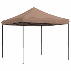 vidaXL Foldable Tent Canopy Patio Pavilion Gazebo Pop up Tent Marquee Canopy - brown, without sidewall