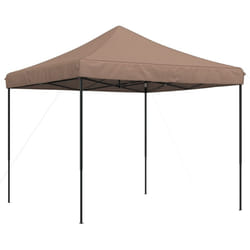 vidaXL Foldable Tent Canopy Patio Pavilion Gazebo Pop up Tent Marquee Canopy - brown, without sidewall