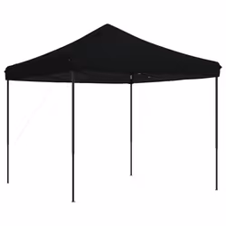 vidaXL Foldable Tent Canopy Patio Pavilion Gazebo Pop up Tent Marquee Canopy - black, without sidewall