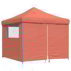 vidaXL Foldable Tent Canopy Patio Pavilion Gazebo Pop up Tent Marquee Canopy - terracotta, with 4 sidewalls