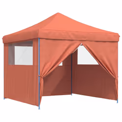 vidaXL Foldable Tent Canopy Patio Pavilion Gazebo Pop up Tent Marquee Canopy - terracotta, with 4 sidewalls - Additional view 5