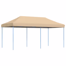 vidaXL Foldable Tent Pop-Up with 4 Side Walls Outdoor Party Tent Garden Gazebo - beige, without sidewall - Additional view 4