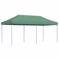 vidaXL Foldable Tent Pop-Up with 4 Side Walls Outdoor Party Tent Garden Gazebo - green, without sidewall