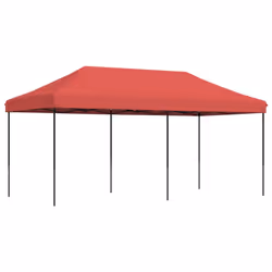 vidaXL Foldable Tent Pop-Up with 4 Side Walls Outdoor Party Tent Garden Gazebo - burgundy, without sidewall