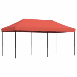 vidaXL Foldable Tent Pop-Up with 4 Side Walls Outdoor Party Tent Garden Gazebo - burgundy, without sidewall - Additional view 4
