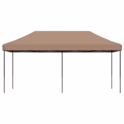 vidaXL Foldable Tent Pop-Up with 4 Side Walls Outdoor Party Tent Garden Gazebo - brown, without sidewall