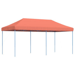 vidaXL Foldable Tent Pop-Up with 4 Side Walls Outdoor Party Tent Garden Gazebo - terracotta, without sidewall