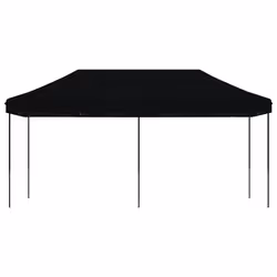 vidaXL Foldable Tent Pop-Up with 4 Side Walls Outdoor Party Tent Garden Gazebo - black, without sidewall