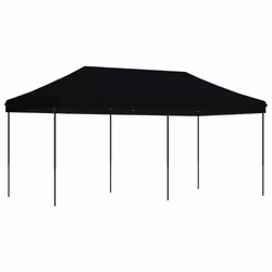 vidaXL Foldable Tent Pop-Up with 4 Side Walls Outdoor Party Tent Garden Gazebo - black, without sidewall - Additional view 4