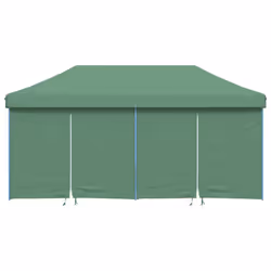 vidaXL Foldable Tent Pop-Up with 4 Side Walls Outdoor Party Tent Garden Gazebo - green, with 4 sidewalls
