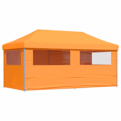 vidaXL Foldable Tent Pop-Up with 4 Side Walls Outdoor Party Tent Garden Gazebo - orange, with 4 sidewalls - Additional view 4