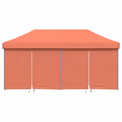 vidaXL Foldable Tent Pop-Up with 4 Side Walls Outdoor Party Tent Garden Gazebo - terracotta, with 4 sidewalls