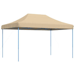 vidaXL Foldable Tent Pop-up Outdoor Party Tent Garden Gazebo Canopy Shelter - beige, without sidewall