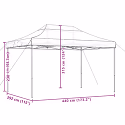 vidaXL Foldable Tent Pop-up Outdoor Party Tent Garden Gazebo Canopy Shelter - without sidewall - Additional view 8