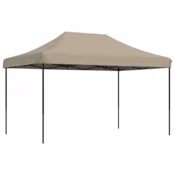 vidaXL Foldable Tent Pop-up Outdoor Party Tent Garden Gazebo Canopy Shelter - taupe, without sidewall
