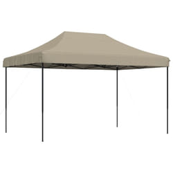 vidaXL Foldable Tent Pop-up Outdoor Party Tent Garden Gazebo Canopy Shelter - taupe, without sidewall