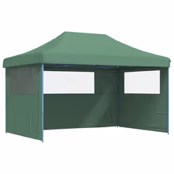 vidaXL Foldable Tent Pop-up Outdoor Party Tent Garden Gazebo Canopy Shelter - green, with 3 sidewalls