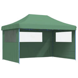 vidaXL Foldable Tent Pop-up Outdoor Party Tent Garden Gazebo Canopy Shelter - green, with 3 sidewalls
