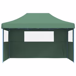 vidaXL Foldable Tent Pop-up Outdoor Party Tent Garden Gazebo Canopy Shelter - green, with 3 sidewalls