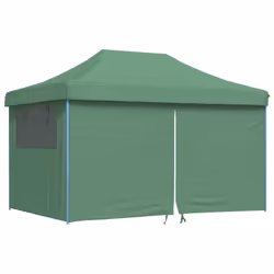 vidaXL Foldable Tent Pop-up Outdoor Party Tent Garden Gazebo Canopy Shelter - green, with 4 sidewalls