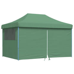 vidaXL Foldable Tent Pop-up Outdoor Party Tent Garden Gazebo Canopy Shelter - green, with 4 sidewalls