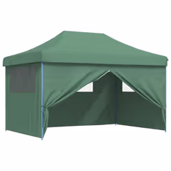 vidaXL Foldable Tent Pop-up Outdoor Party Tent Garden Gazebo Canopy Shelter - green, with 4 sidewalls - Additional view 6