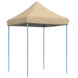 vidaXL Professional Folding Party Tent Outdoor Canopy Garden Pavilion Steel - beige, without sidewall