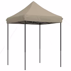 vidaXL Professional Folding Party Tent Outdoor Canopy Garden Pavilion Steel - taupe, without sidewall