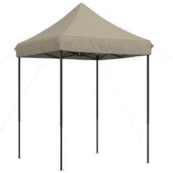 vidaXL Professional Folding Party Tent Outdoor Canopy Garden Pavilion Steel - taupe, without sidewall