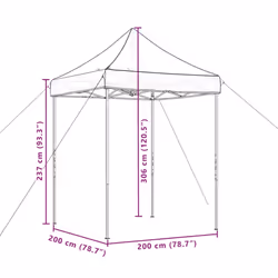 vidaXL Professional Folding Party Tent Outdoor Canopy Garden Pavilion Steel - burgundy, without sidewall