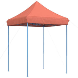 vidaXL Professional Folding Party Tent Outdoor Canopy Garden Pavilion Steel - terracotta, without sidewall