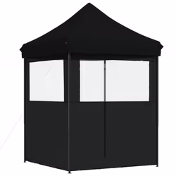 vidaXL Professional Folding Party Tent Outdoor Canopy Garden Pavilion Steel - black, with 2 sidewalls - Additional view 4