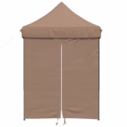 vidaXL Professional Folding Party Tent Outdoor Canopy Garden Pavilion Steel - brown, with 4 sidewalls