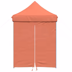 vidaXL Professional Folding Party Tent Outdoor Canopy Garden Pavilion Steel - terracotta, with 4 sidewalls