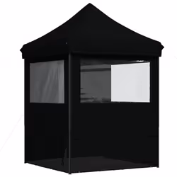 vidaXL Professional Folding Party Tent Outdoor Canopy Garden Pavilion Steel - black, with 4 sidewalls - Additional view 4