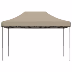vidaXL Foldable Party Tent Pop-Up with 4 Sidewalls Patio Gazebo Canopy Shelter - taupe, without sidewall