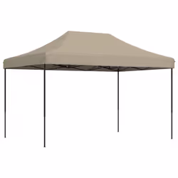 vidaXL Foldable Party Tent Pop-Up with 4 Sidewalls Patio Gazebo Canopy Shelter - taupe, without sidewall - Additional view 4