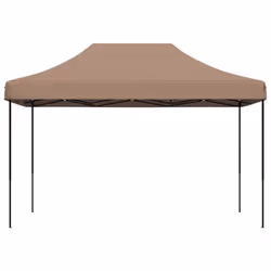 vidaXL Foldable Party Tent Pop-Up with 4 Sidewalls Patio Gazebo Canopy Shelter - brown, without sidewall