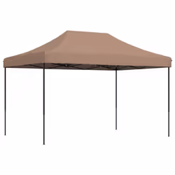 vidaXL Foldable Party Tent Pop-Up with 4 Sidewalls Patio Gazebo Canopy Shelter - brown, without sidewall - Additional view 4