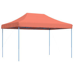 vidaXL Foldable Party Tent Pop-Up with 4 Sidewalls Patio Gazebo Canopy Shelter - terracotta, without sidewall